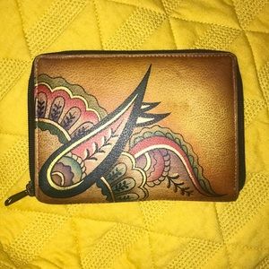 ⚡️⚡️HAND PAINTED ANUSCHKA PAISLEY WALLET!!⚡️⚡️